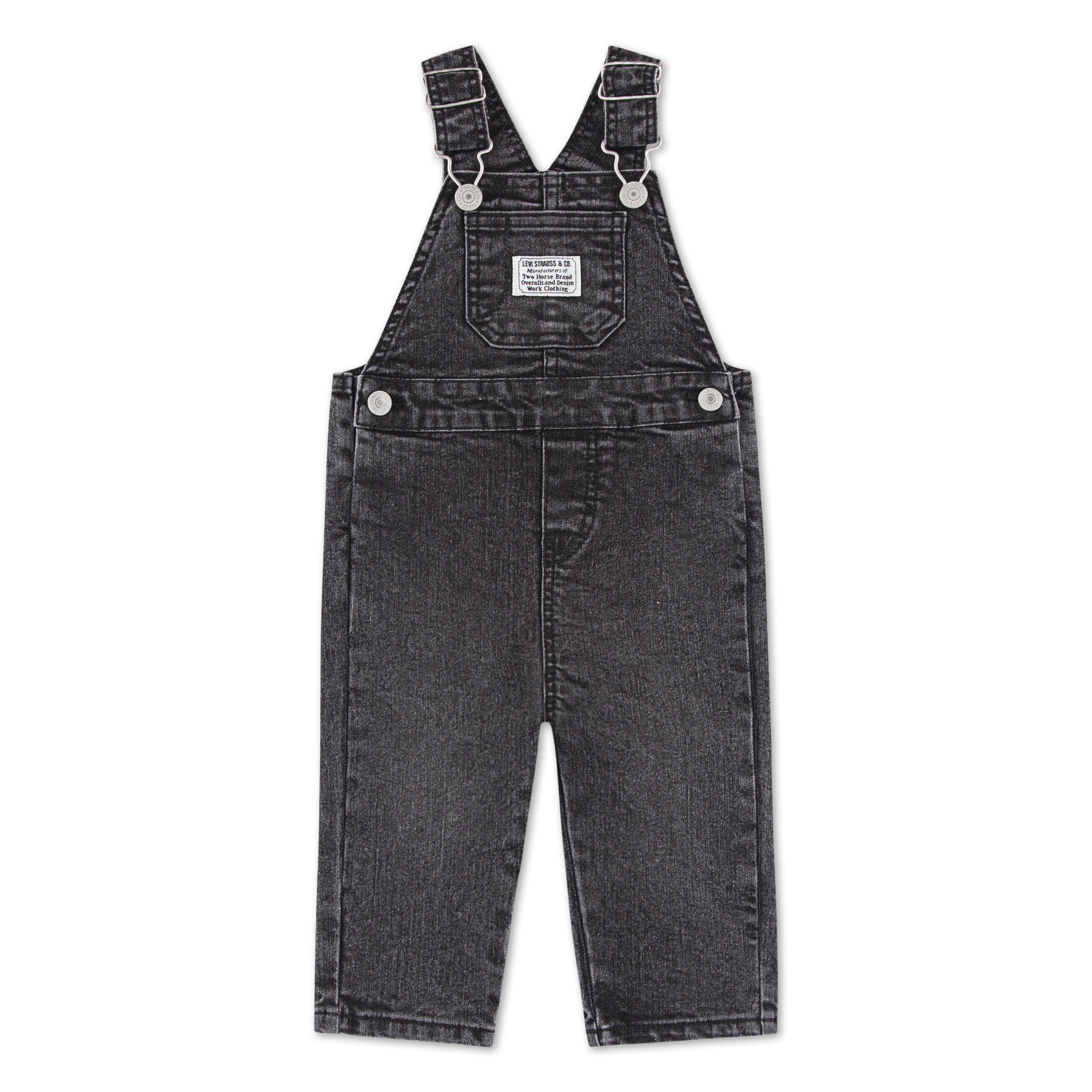 Levi's Infant Boys' Lightweight Denim Overalls - Black - BLACK